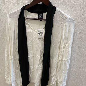 Black and white blouse